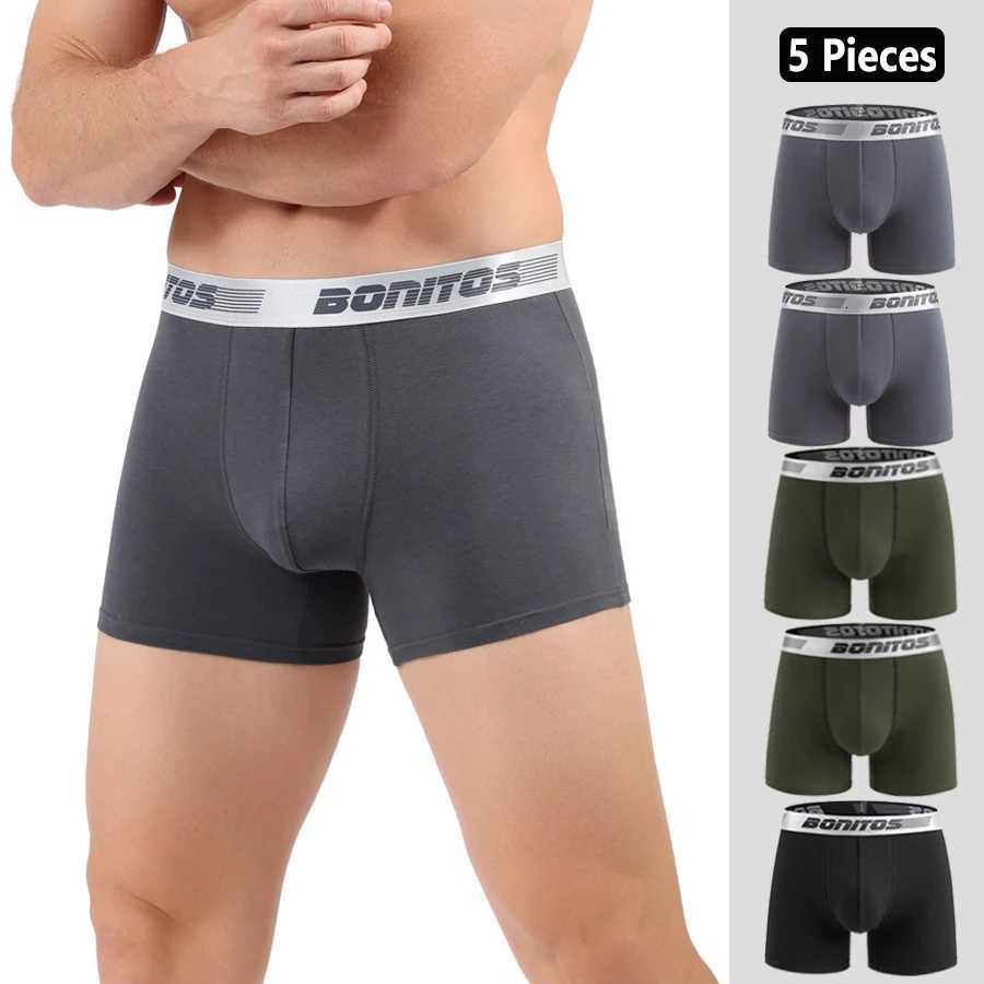 5pcs Mens Underpants Cotton Boxer Briefs Classic Men Panties BONITOS Letter Elastic Waistband Boxers Underwear For Man ShortsT251031