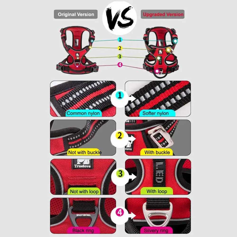 Truelove Front Nylon Dog Harness No Pull Vest Soft Adjustable Safety Harness For Dog Small Large Running Training French Bulldog C251031