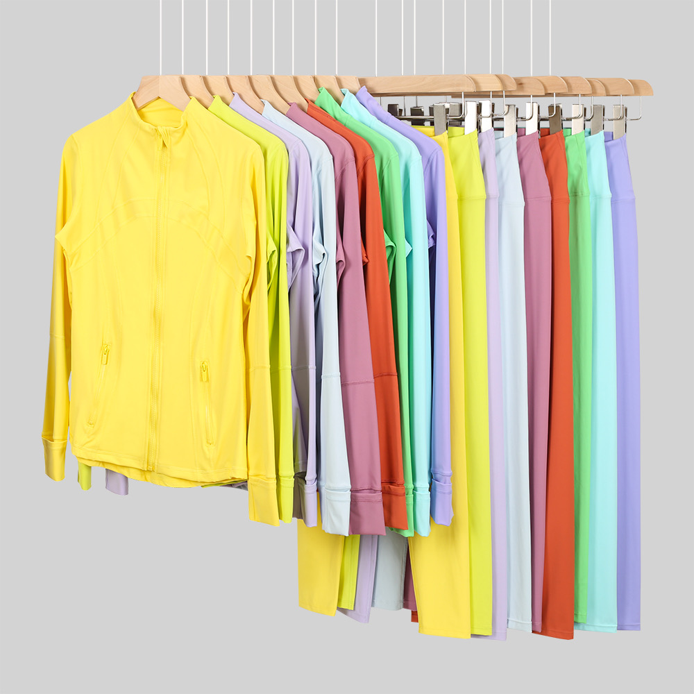 yoga hoodies Yoga women's training sports jackets, fitness and outdoor sports hoodies quick-drying sports suit tops solid zipper tops size S-XL 0999