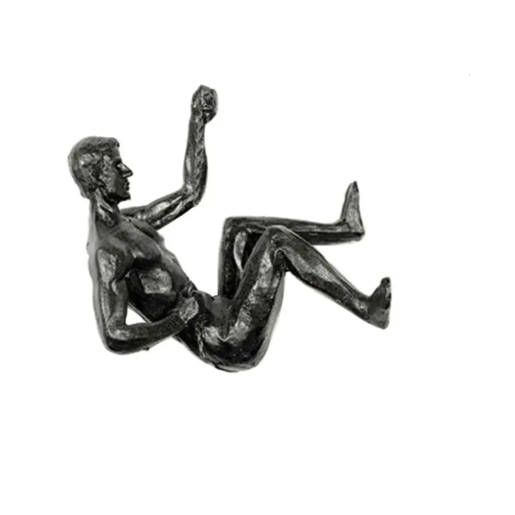 Climbing Athlete Man Art Sports Wall Hanging Ornaments Home Figures Miniatures Rock Climbing Man Resin Sculptures Statue 251030