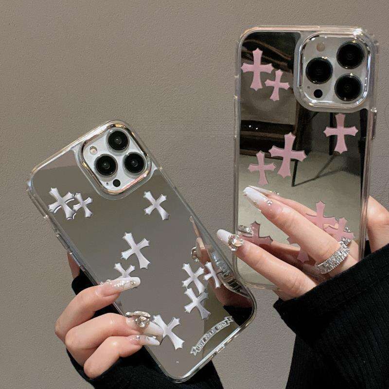 DHelectronics Minimalist Style Ins Sweet Cool Hot Girl Mirror Compatible 14 Phone Case 13 Pro Max Apple 12 New Model 6