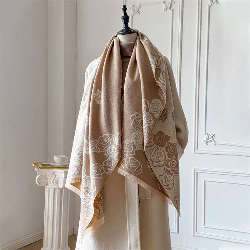 2025 Winter Cashmere Scarf for Women Luxury Warm Shawl Comfortable Windproof Cape Handerchief designer Female Scrarf C251031