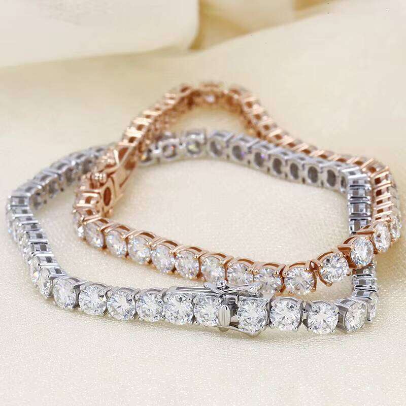 High designer bracelet14k gold Bright Silicon Stone Elegant Round Tennis Chain 3mm Bracelet