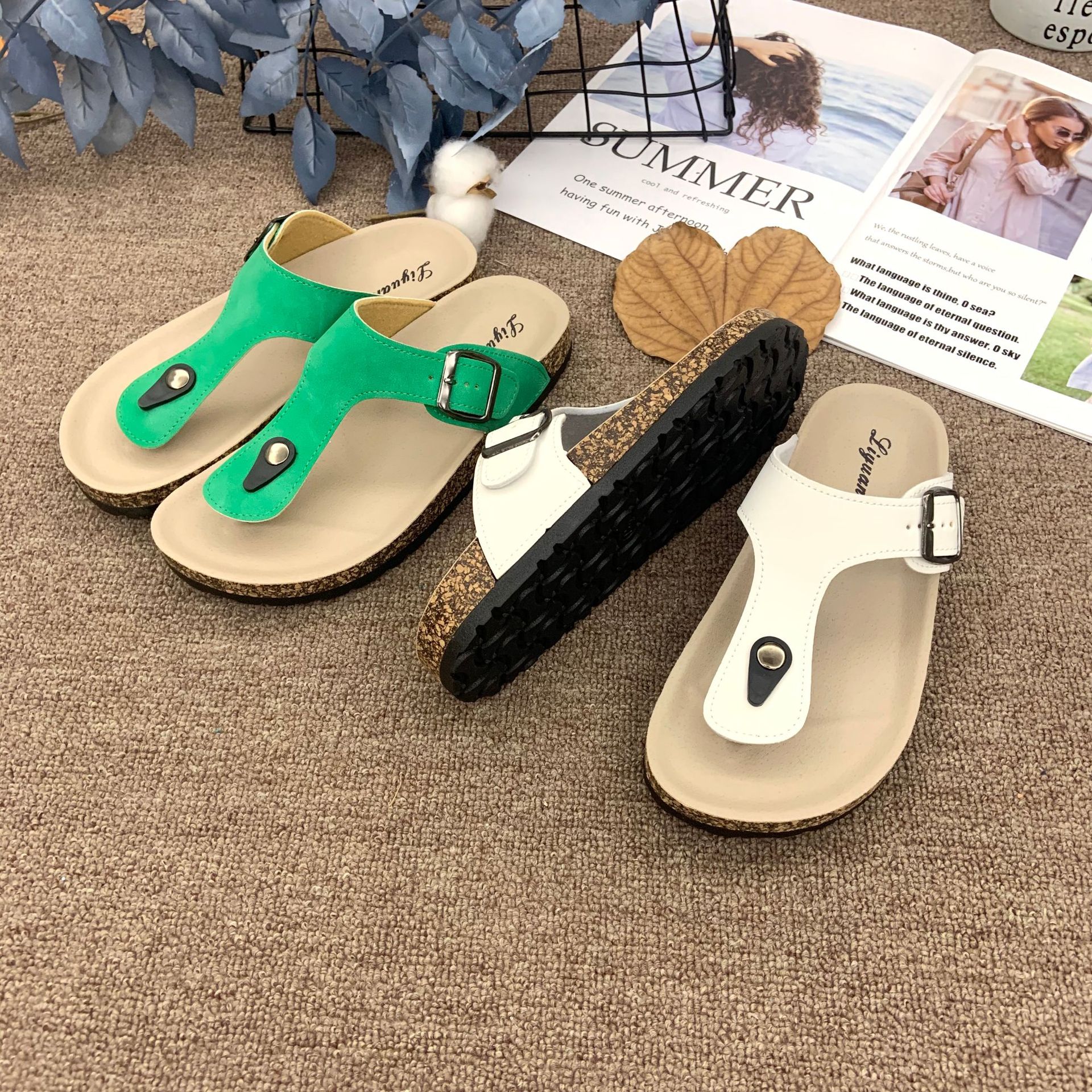 Shevalues New Design Cork Flip Flops Women Classic Footbed Sandals Fashion Comfort Home Shoes With Arch Support Soft Sole Slides Z250614