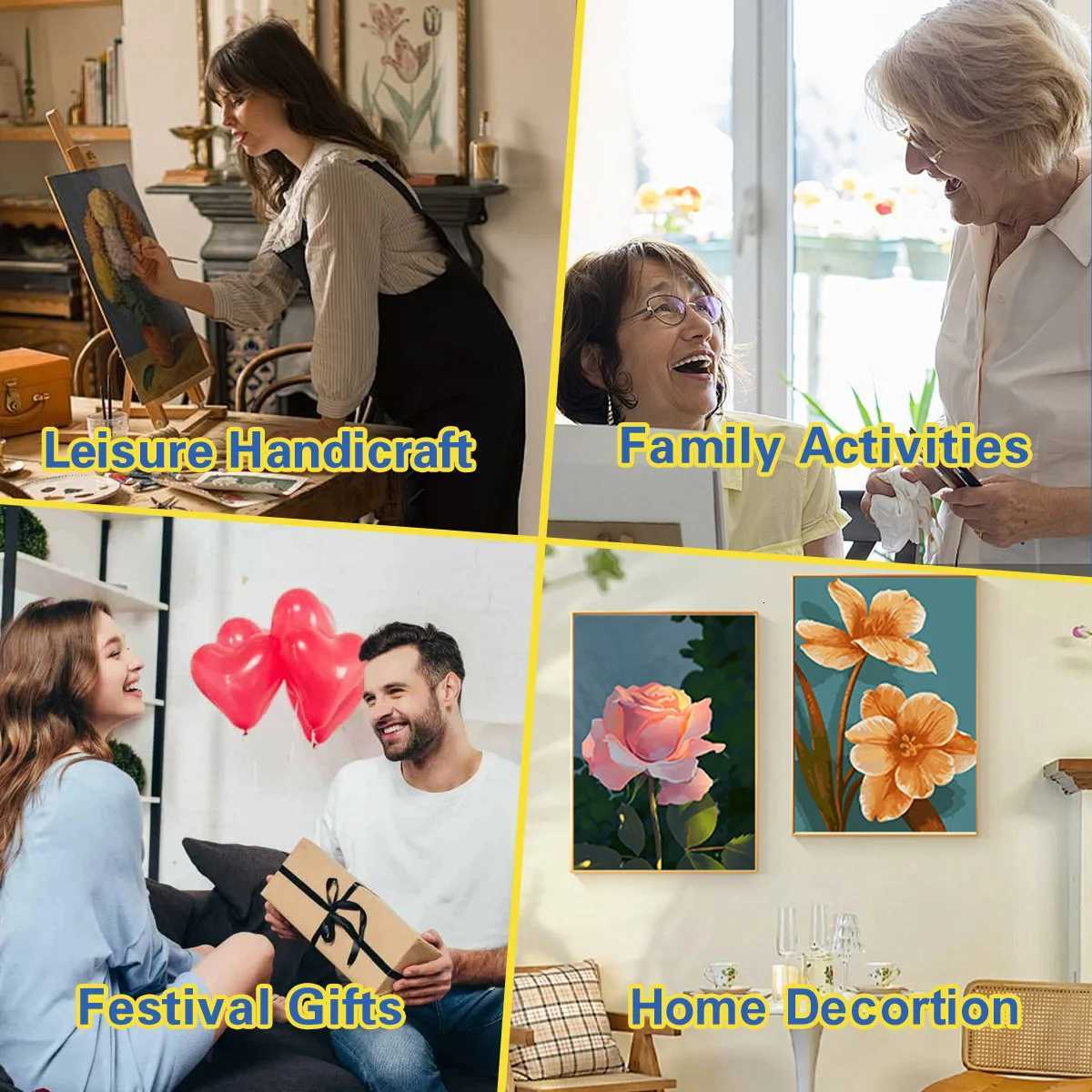 RUOPOTY Painting By Numbers Kit Muslim Islamic Handicrafts Drawing On Canvas Picture By Numbers For Home Decors C251031