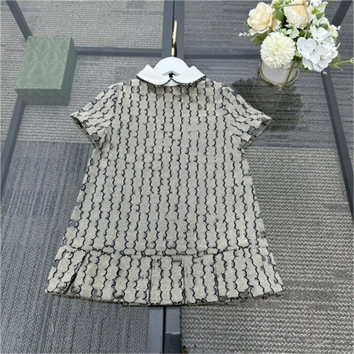 Designer girl dress New fashion beach girl dress Internet celebrity model the same dress Kids Clothing two-piece set size 90-160CM G2