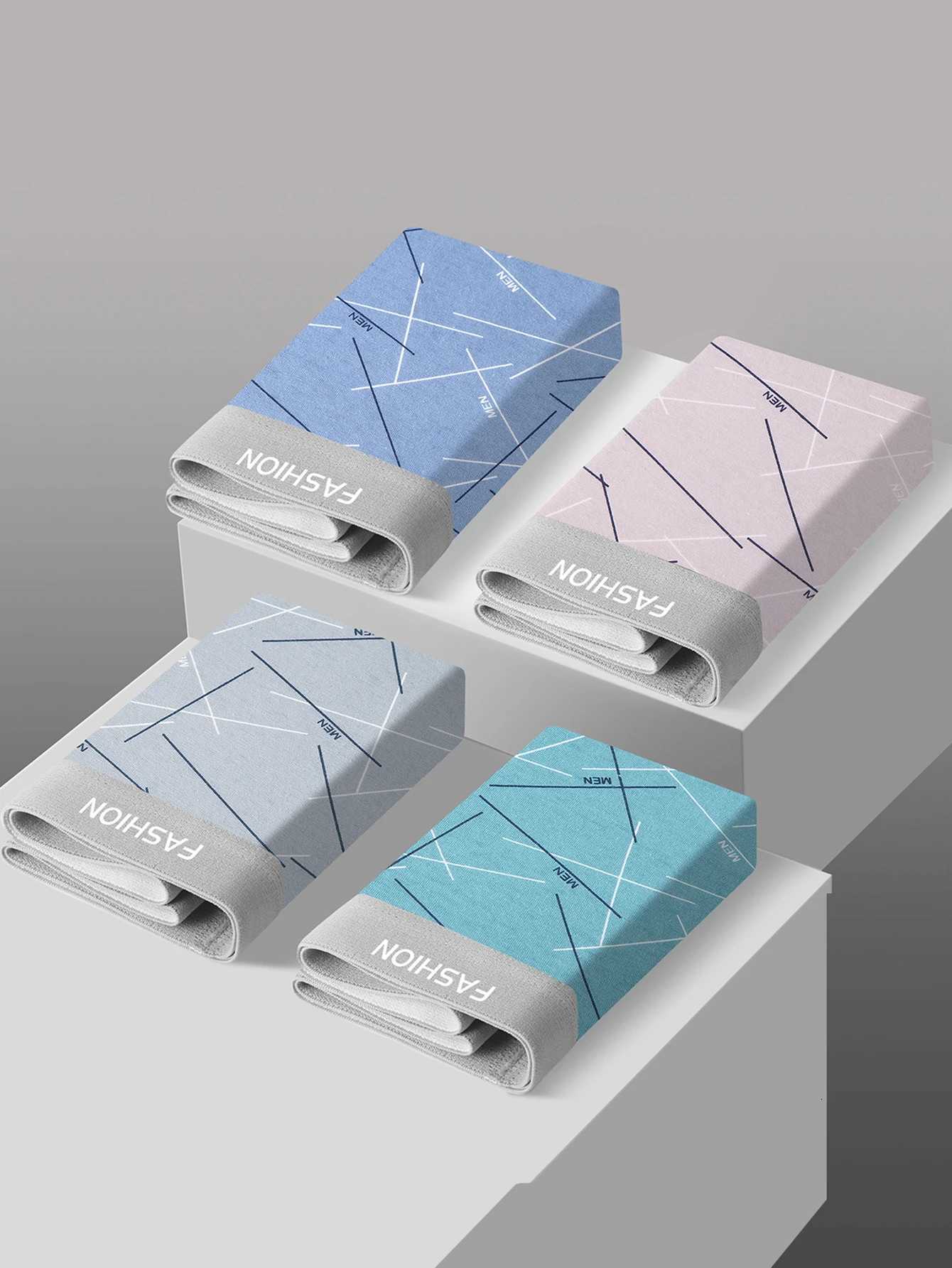 Mens underwear 4pcs boxer briefs stylish and comfortable briefs antibacterial breathable healthy boxer for menT251031