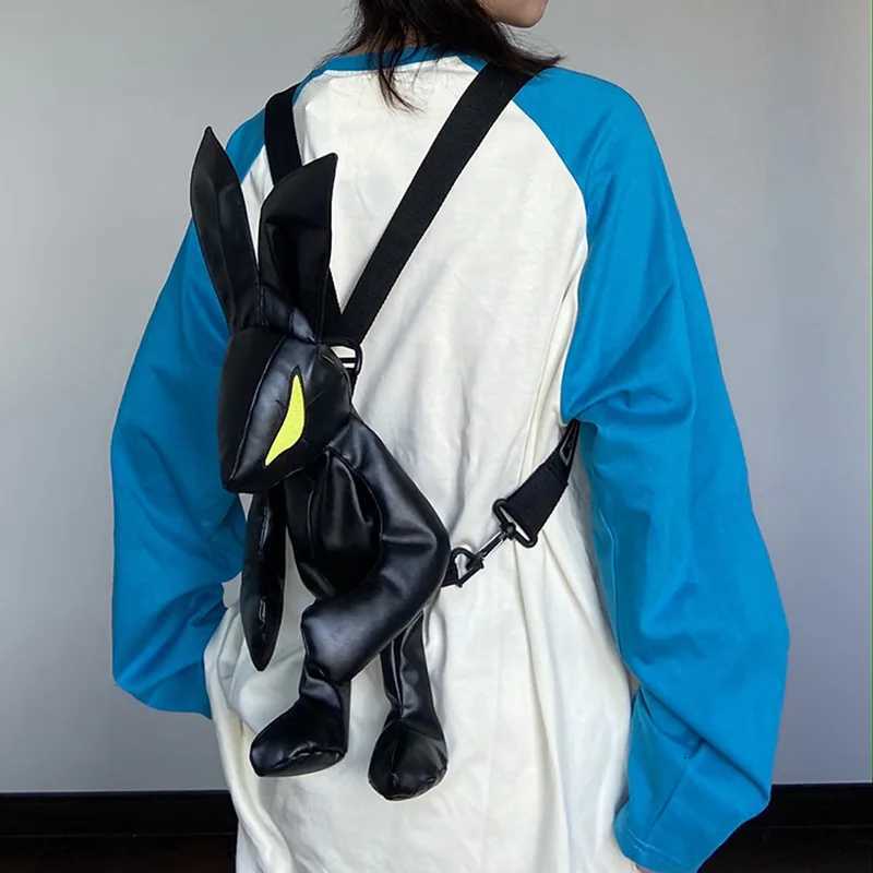 Y2K Cool Backpack Women Original Personality Doll Shoulder Bag Men Fashion Cartoon Rabbit Knapsack Toy Bagpack Teen W251031