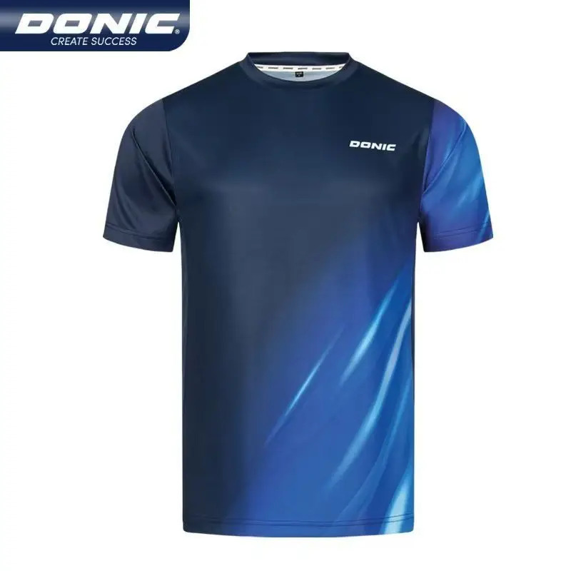 Donic table tennis jersey summer mens and womens short sleeved tshirt skin friendly breathable quick drying sportswear 83244 251030