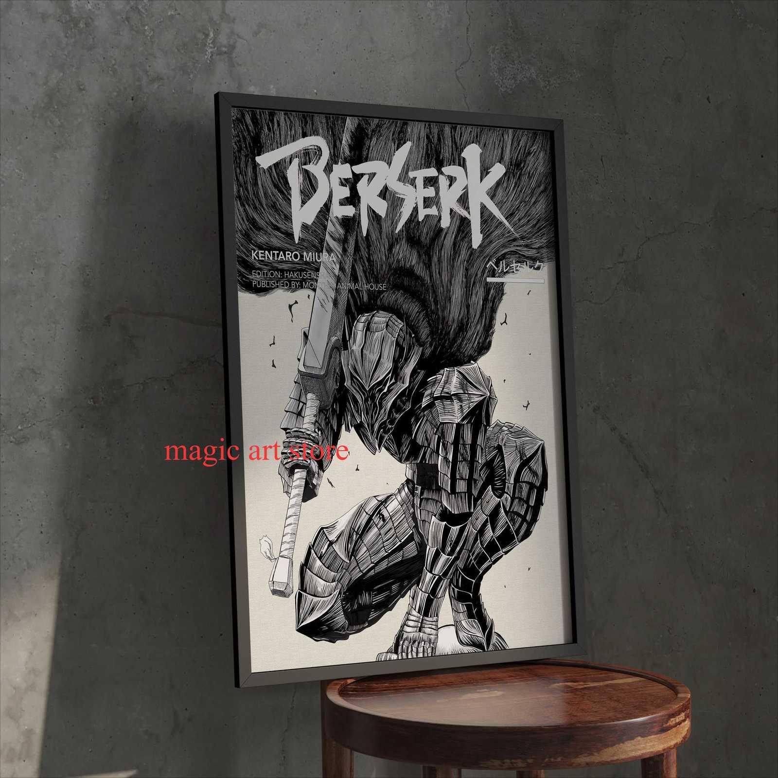 Vintage Minimst Gothic Manga Anime Berserk Art Poster Canvas Painting Wall Prints Picture for Living Room Home Decor Cuadros C251031