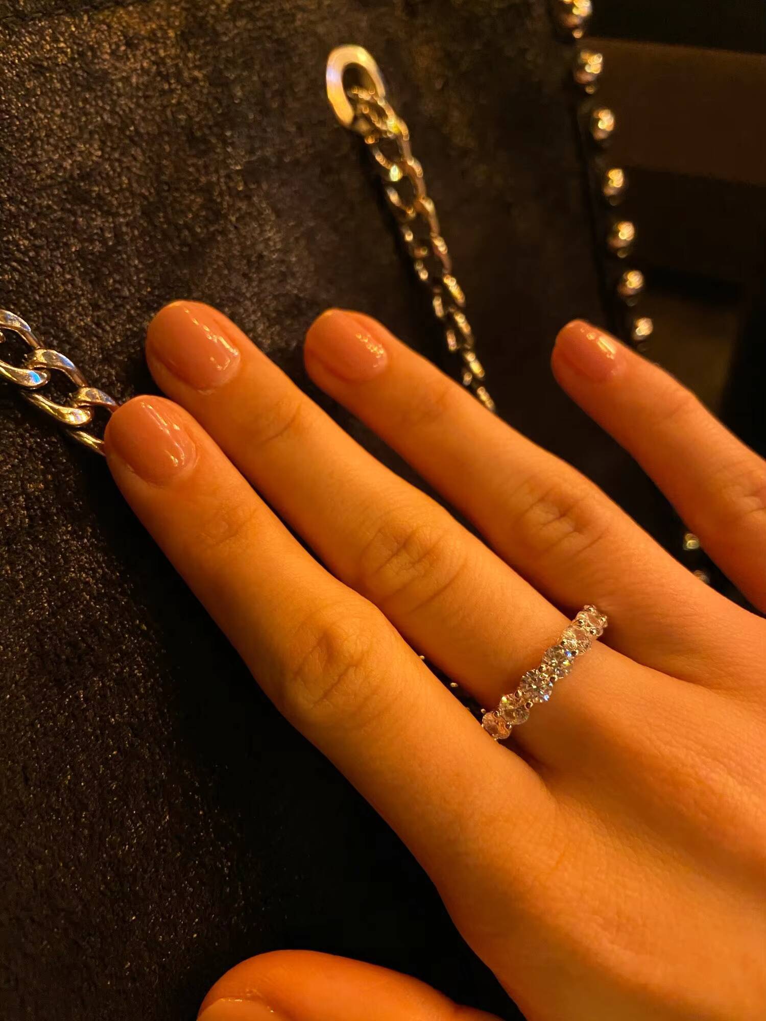 SR167 Hot Selling Women Jewelry Wholesale Cubic Zircon Wedding Band 925 Sterling Silver Diamond Tennis Rings