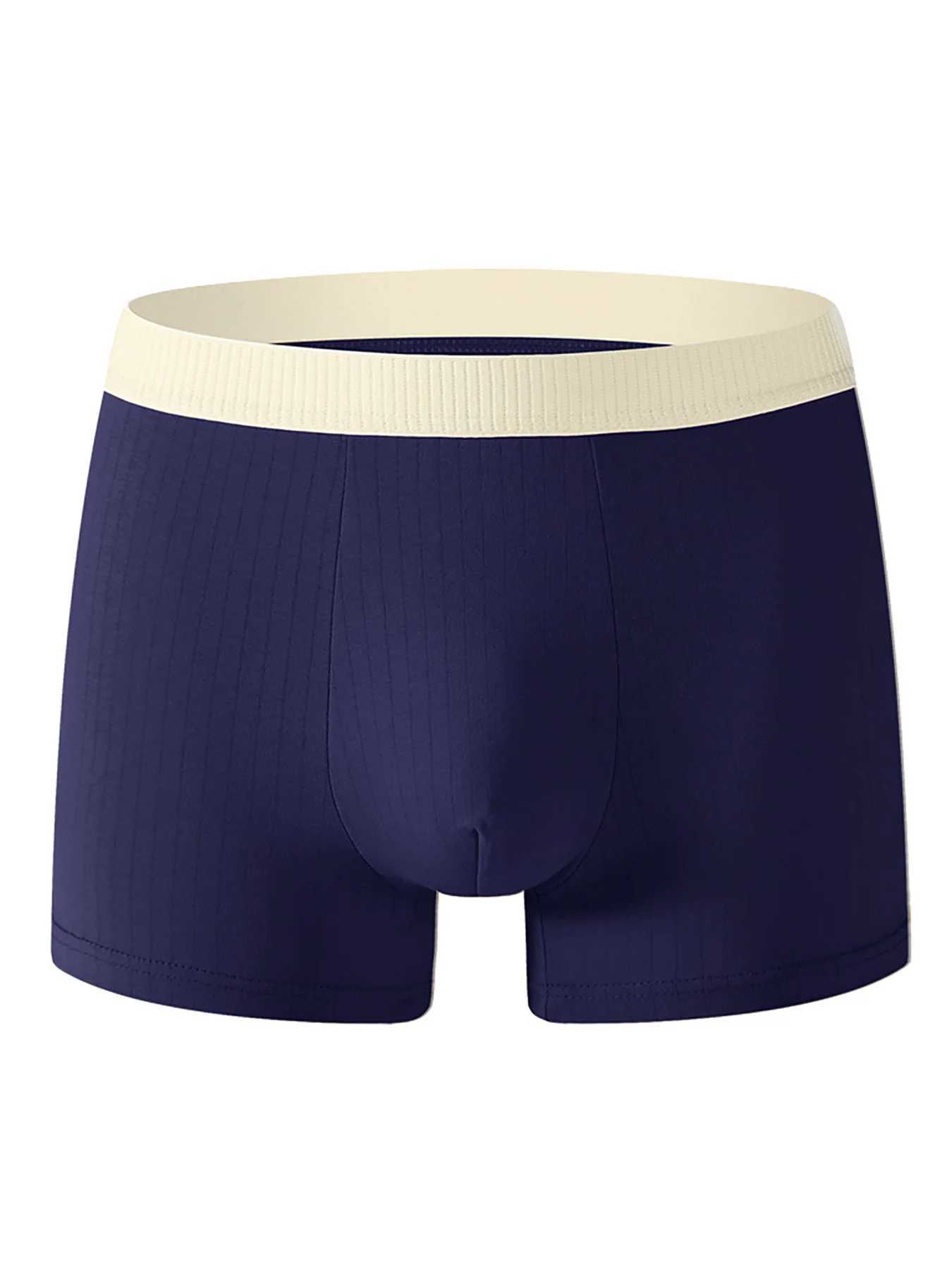 Mens 7Pack Cotton Blend Boxer Briefs Multi Color Ribbed Underwear SetT251031