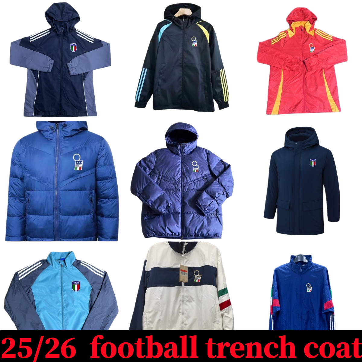 25 26 Italy soccer Jerseys windbreaker men 2025 2026 Italy football tracksuit