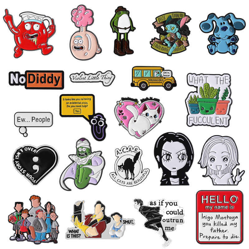 Cross-Border Cartoon Alphabet Anime Character Brooch Clothing Backpack Accessories Pin Badge