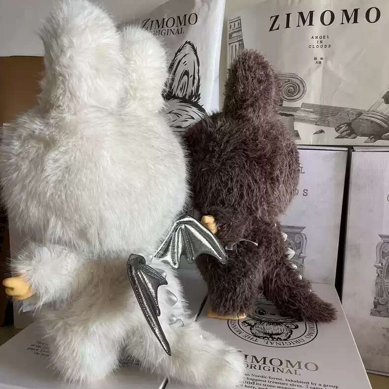 Popular Market The Monsters Large Labubu Angel In Clouds ZIMOMO I Found You Cute 58Cm Tall Plush Original Vinyl Collectible Toy Available