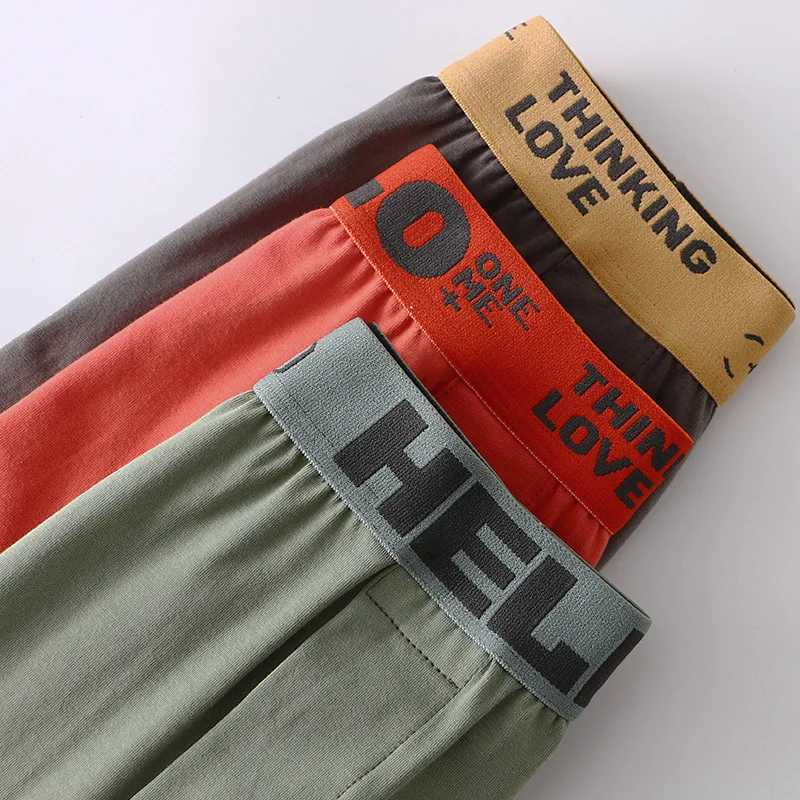 High Quality Cotton Soft Underwear Boxer Shorts Sleepwear Men Fitness Loose Cozy Arrow Panties Male Comfortable Sleeping ShortsT251031