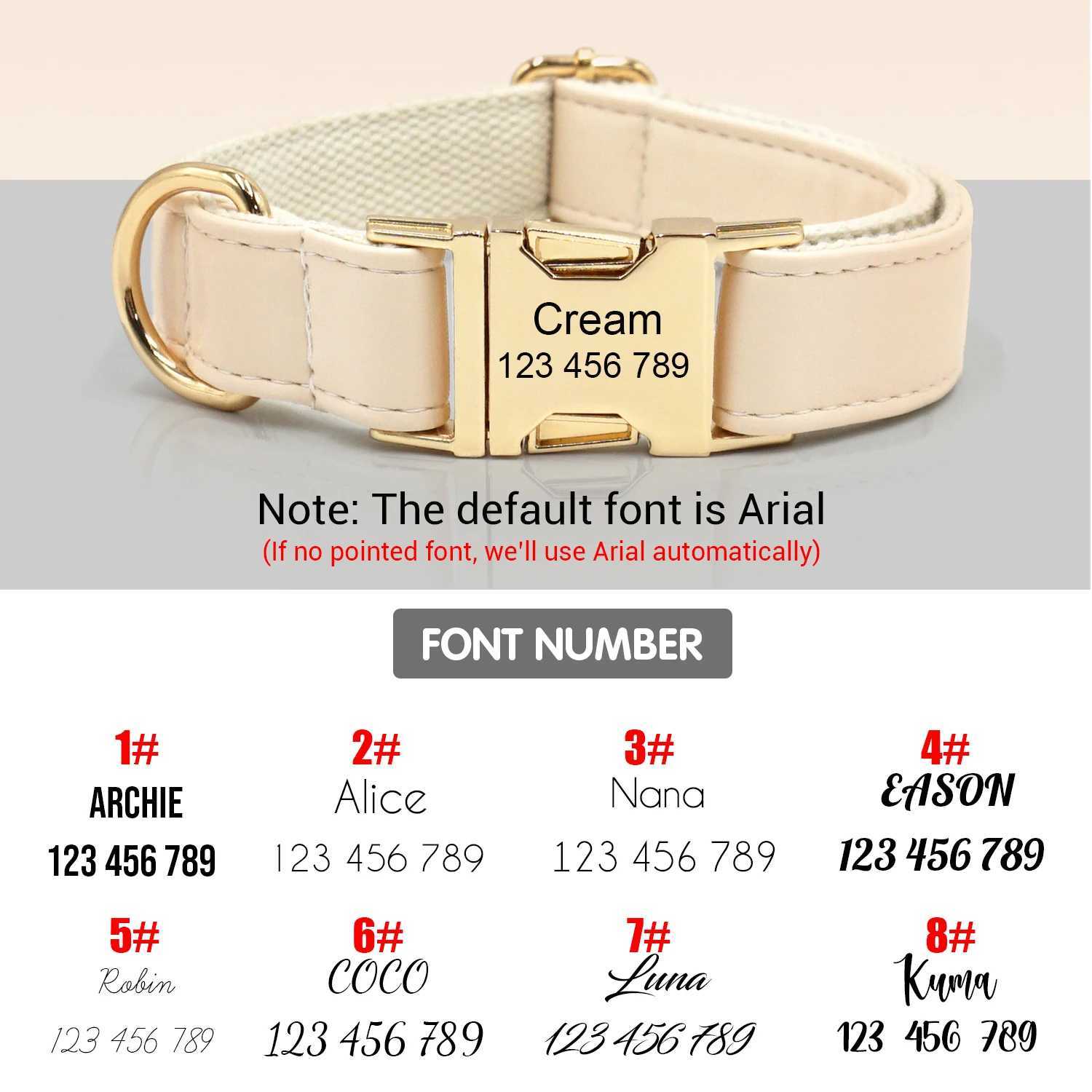 Coffee PU Leather Collar and Leash for Dogs Personzed Dog Collar for Small Medium Large Dogs Adjustable Necklace for Yorkies C251031