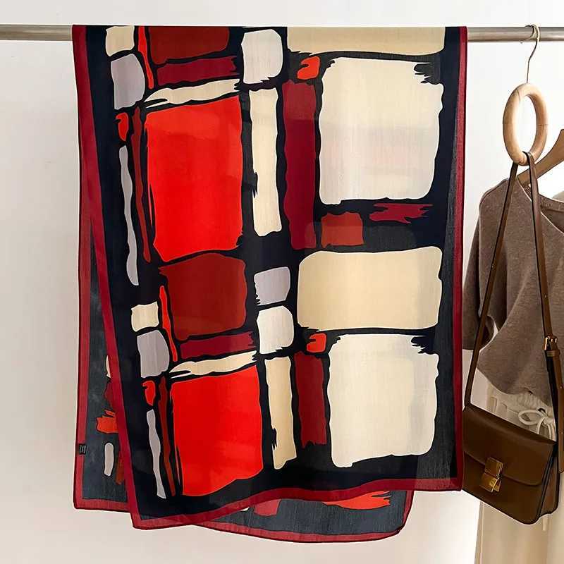 Luxury Brand Scarf Wool Cotton Shawl Lady Wrap Large Hijab Headband Scarves Autumn Winter Bufanda Foulard Beach Stoles C251031