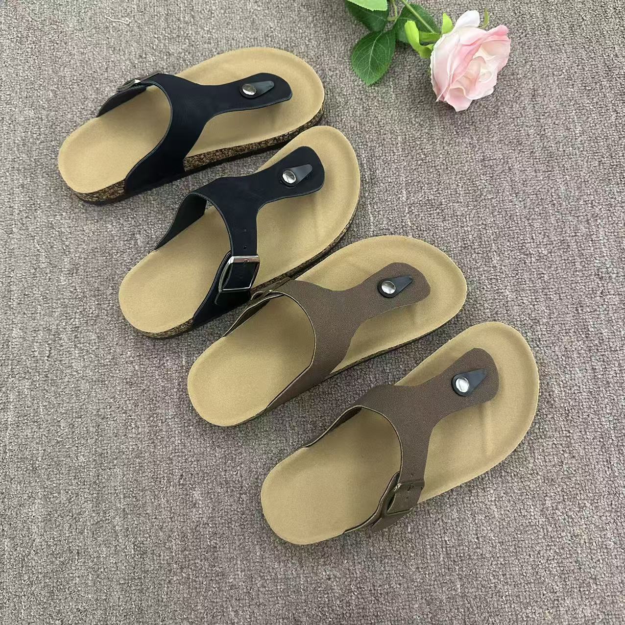 Shevalues New Design Cork Flip Flops Women Classic Footbed Sandals Fashion Comfort Home Shoes With Arch Support Soft Sole Slides Z250614