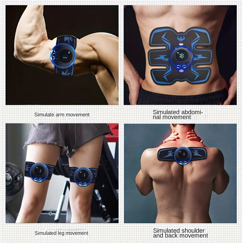 USB Rechargeable EMS Abdominal Muscle Training Device Muscle Stimulator Wireless Smart Fitness Abdominal Training Electric Body 251030