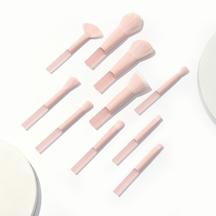 10-Piece Mini Candy-Colored Makeup Brush Set Concealer Brush, Highlighting Brush, Blending Brush Portable Beauty Tools