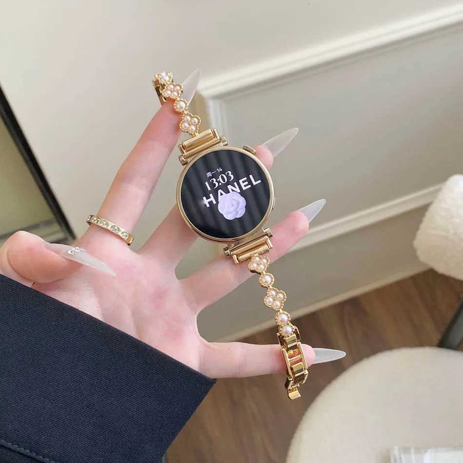 Fourleaf pearl Watch Band for Galaxy Watch 8 tra 2 7 6 5 4 GT 5 4 3 Pro 4641mm Wen Strap 182022mm Y251031