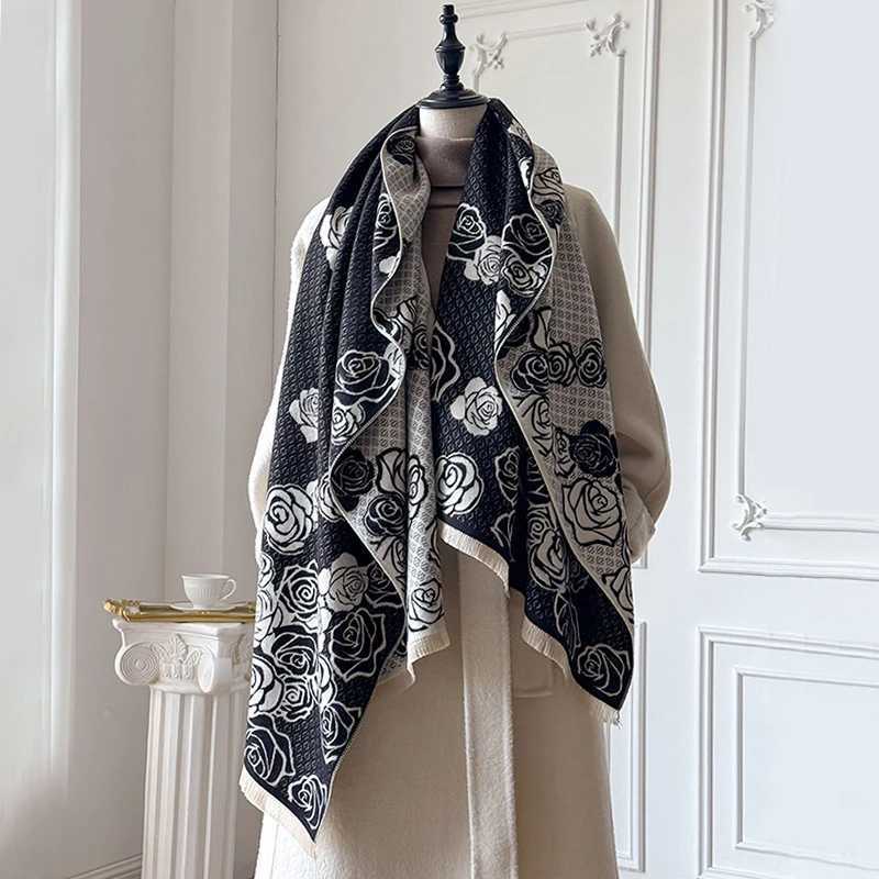 2025 Winter Cashmere Scarf for Women Luxury Warm Shawl Comfortable Windproof Cape Handerchief designer Female Scrarf C251031