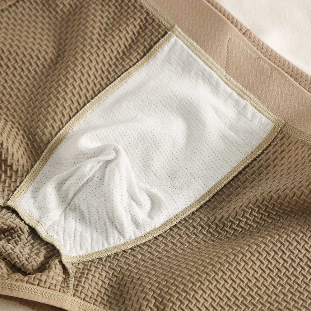 3PCSPack Fashion Ice Silk Knitted Plaid Boxers Breathable Comfort Mesh Crotch Underpants Super Soft High Elastic Mens PantiesT251031