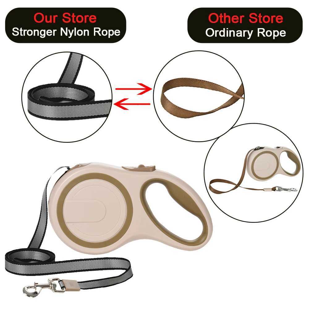 5M 8M 50kg Dog Leash Retractable Large Dogs Extendable Strap Long Strong Puppy Roulette Leash Walking Training Pet Accessories C251031
