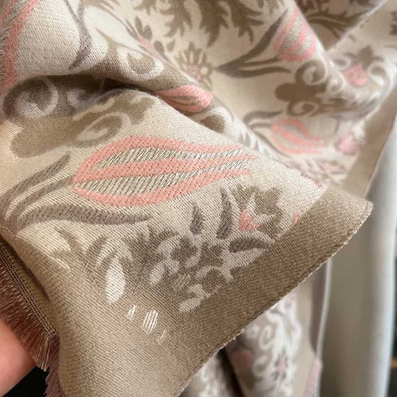 Winter Warm Cashmere Scarf for Women Luxury Blanket Thick Shawl Wrap Neckerchief Fashion Bufanda Echarpe Poncho 2024 C251031