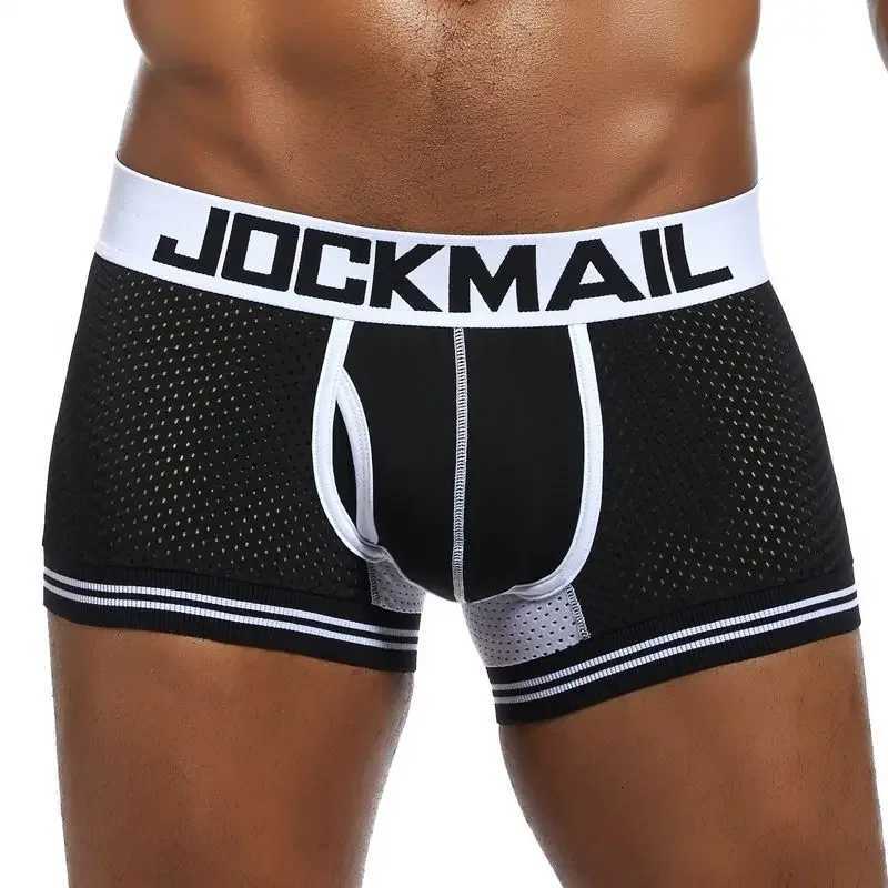 JOCKMAIL Brand Underwear Boxer Men Breathable Mesh Mens Boxers Male Underpants Sexy Panties Cotton Mens Bodysuit Trunks PantT251031