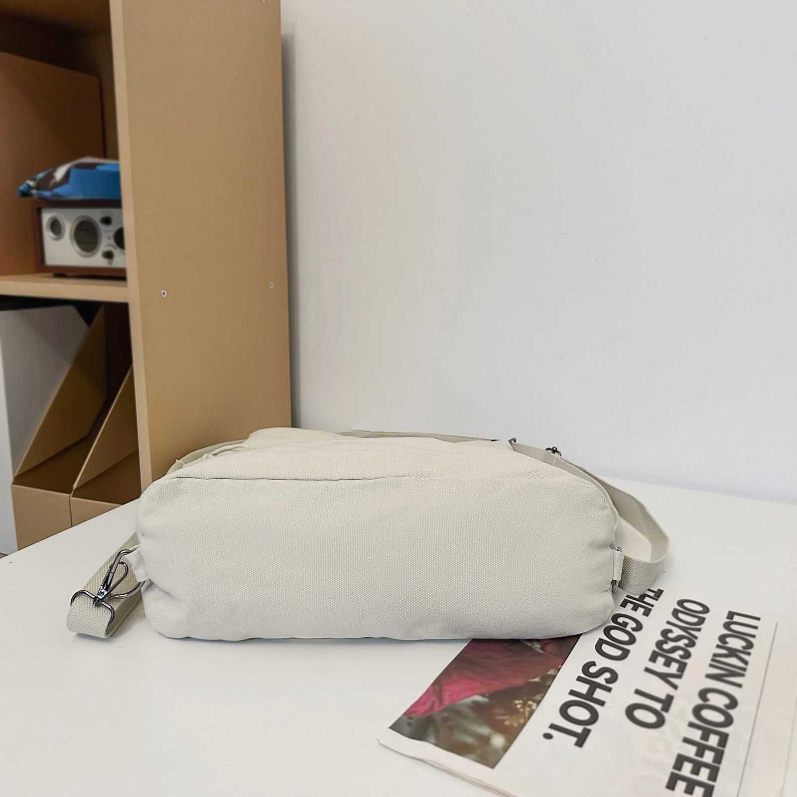 Womens Backpack MultiPurpose Bag Large Capacity Pure Color Design Versatile Commuter Crossbody Bag Personalized Trendyy Canvas Bag Shoulder Bag Backpa