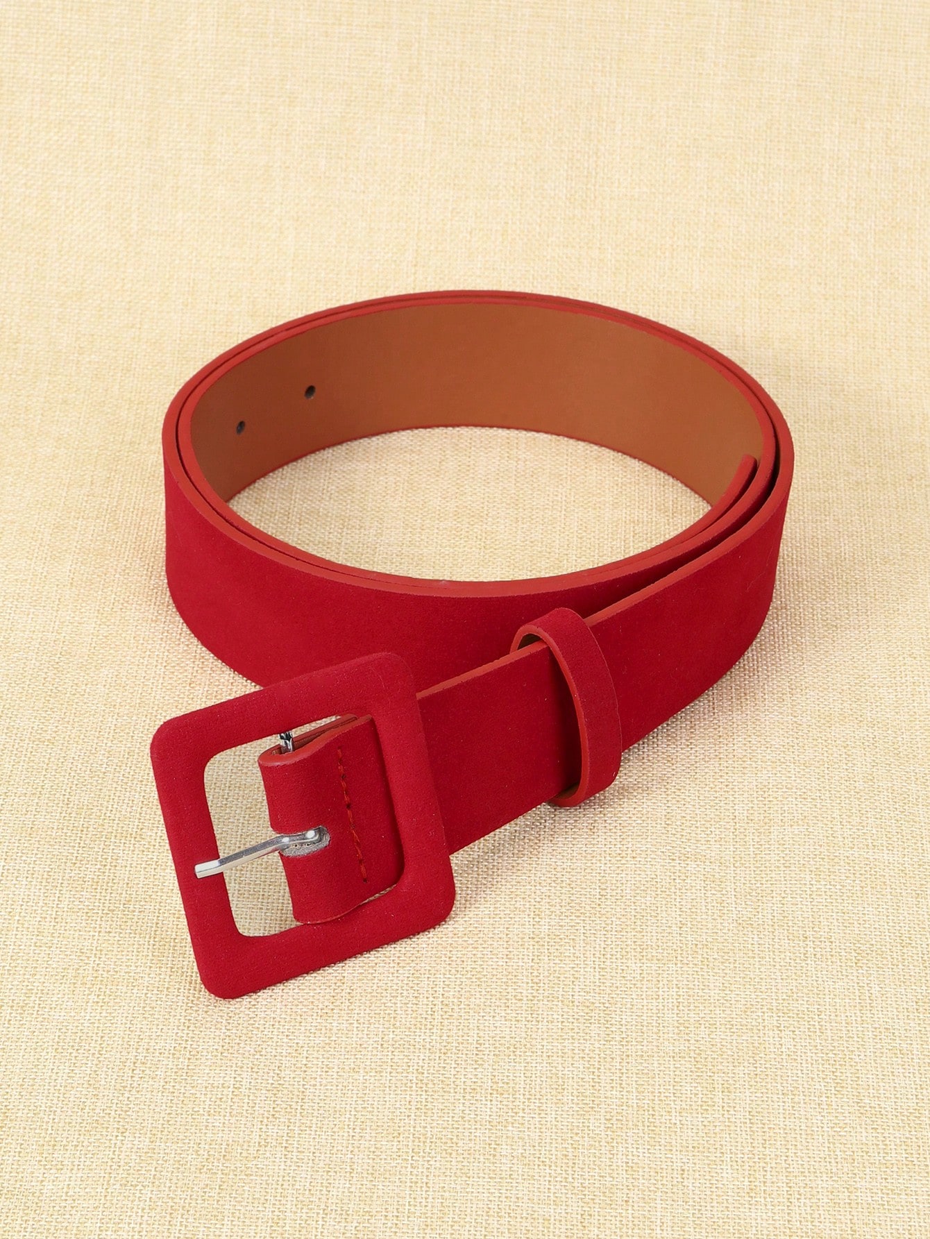 1 piece of red PU ladies' bag strap, featuring a fashionable and trendy bohemian style belt, suitable for daily use.