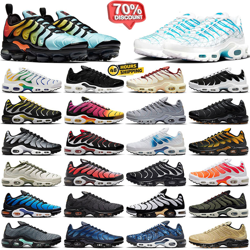 Designer Tns Plus Running Shoes for Men Women tns 2.0 3.0 Terrascape Olive Triple Black Reflective Pink Clean White Red Green Hiking Outdoor Sports Trainers 36-46