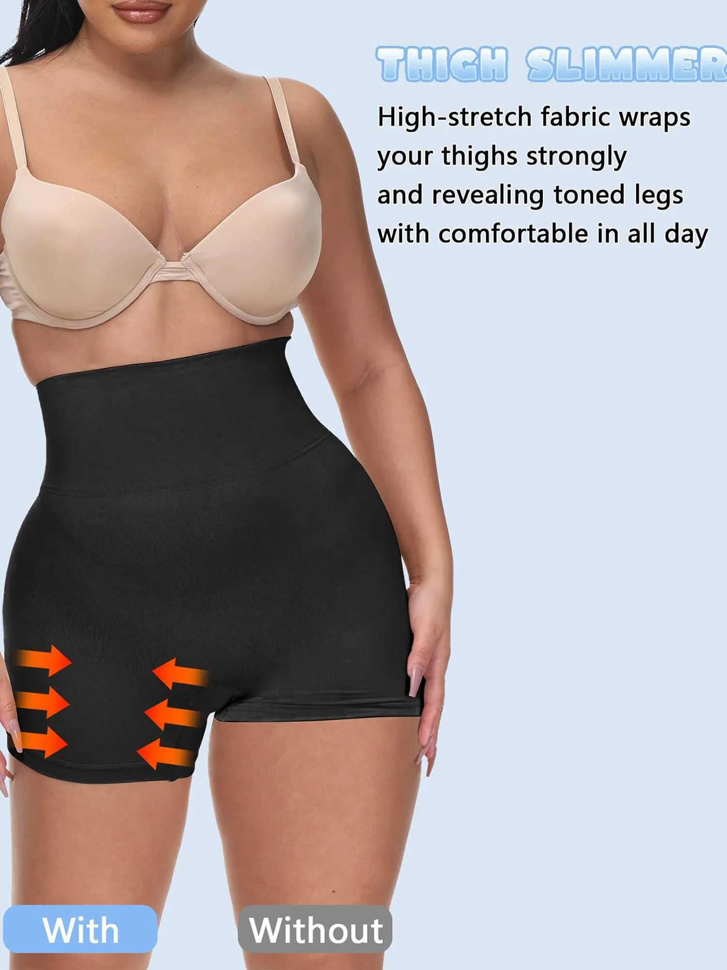 Women Shapewear Tummy Control Panties High Waisted Butt Lifter Short Seamless Body Shaper Hip Enhancer Thigh Slimmer L251030