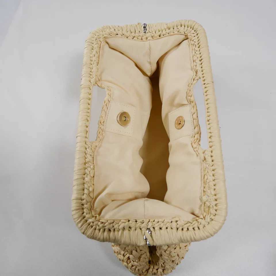 2025 New HalfMoon Beach Straw Handbag Womens Straw Bucket Bag Purse Woven Straw Handbags Casual Tote Crossbody Bag W251031