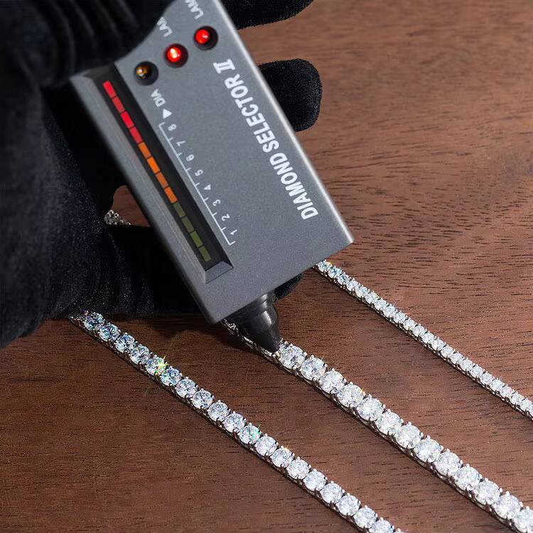 Professional Customization Tennis Chain Necklaces Moissanite Jewelry 2mm 3mm 6mm Moissanite Diamond Mens Moissanite Bracelets