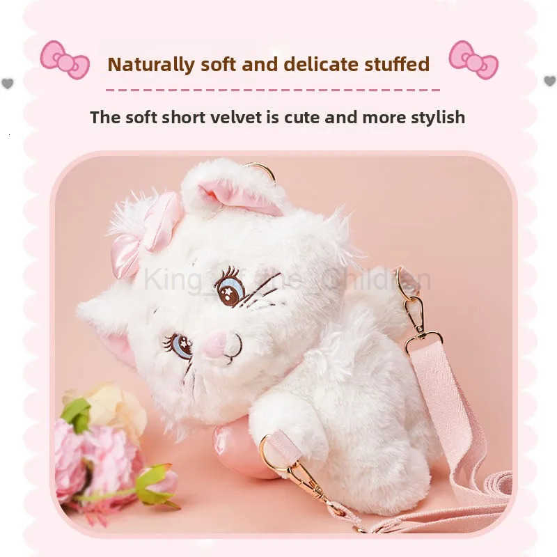 Disney Adorable Plush Marie Cat Backpack Aristocats Inspired Kawaii Shoulder Bag for Women Teens H251031