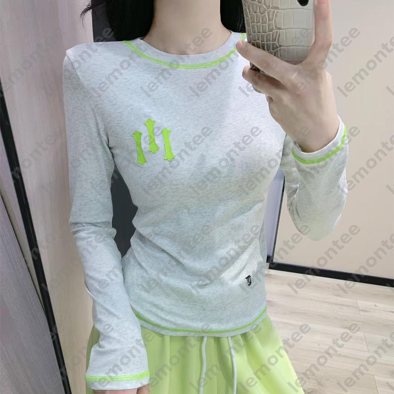 Designer Casual Undershirt Casual Base Layer Top Womens Long Length T Shirt Crew Neck Long Sleeve Tops Luxury Cotton Autumn Print Clothing DLD2510315