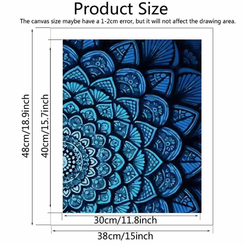 HUACAN Painting By Numbers Mandala Abstract Handpainted Art Craft Home Decor Draw On Canvas Flower Unique Gift Kit C251031