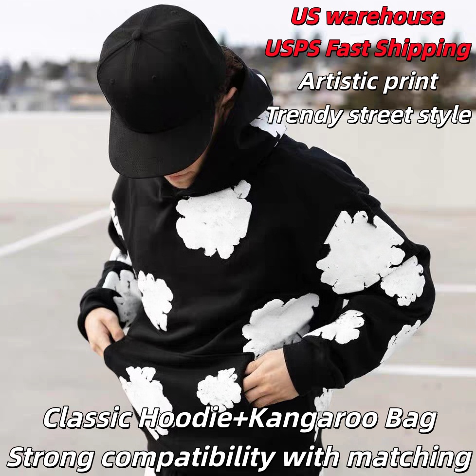 denim hoodie designer Mens tearshoodies sweatshirts pullover hoodie puffer designer for man and woman hip hop fashion sweatpants Cotton Wreath Sweatshirt Hip Hop