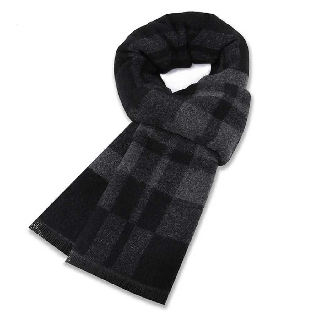 Luxury Men Scarf Winter Warm Neck Scarf For Men Scarves Casual Plaid Male Long Shawl Fashion Outdoor Shawls Man Muffler GiftW251030