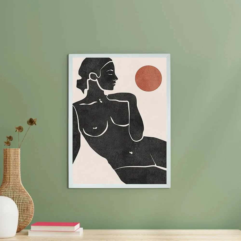 Female Nude Canvas Wall Art Minimst Figure Portrait Abstract Home Decor Modern Art Print Large Room Decoration C251031