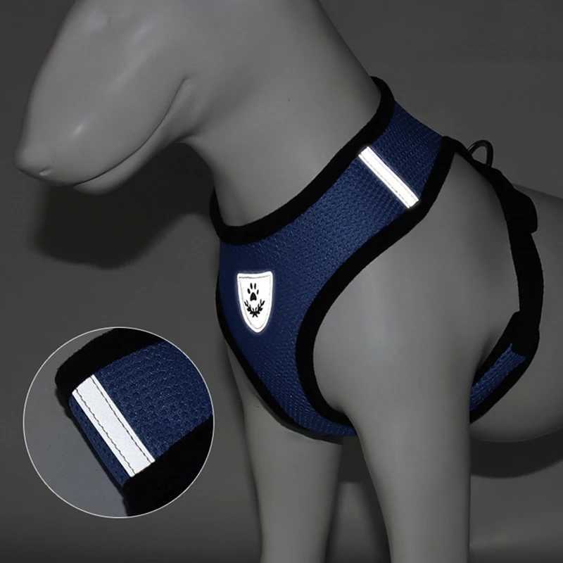 Pet Puppy Harness Leash Set for Small Dogs Cats Reflective Breathable Dog Chest Strap Walking Yorkie Vest Traction Rope Supplies C251031