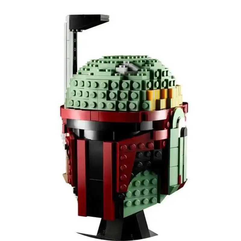 Space Battle Fighter Pilot Helmet Building Blocks Desk Decoration Bobas Leias Jangos Kylos Fetts Rens Bricks Gift Party Favors L251030SU5K