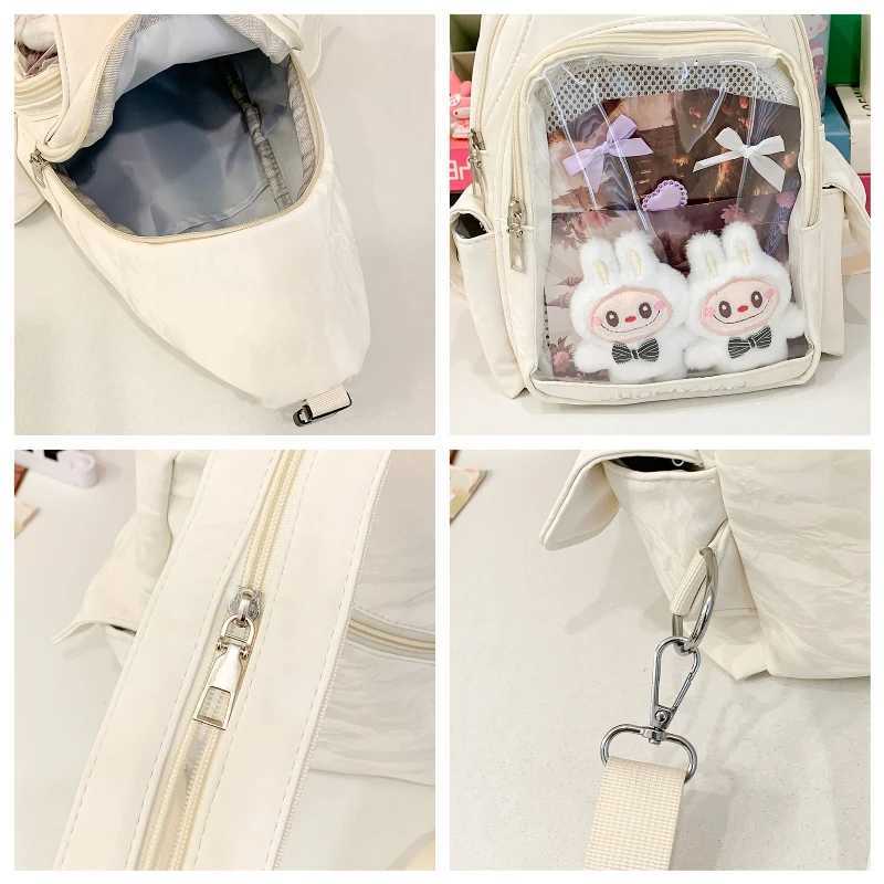 Transparent Ita Mochila Daily Using Student Lightweight Portable School Backpack Women Multifunction Womens Small Backpack W251031