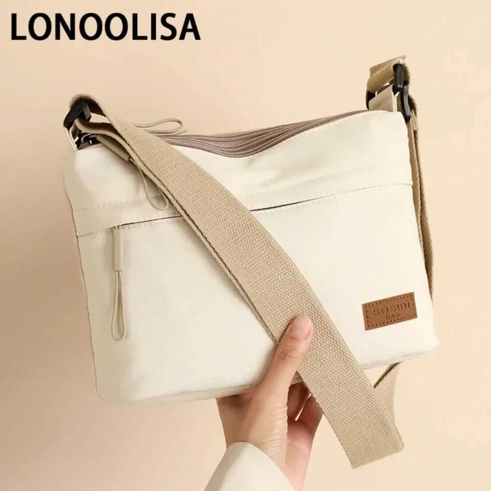 3 Main Pockets High capacity Shoulder Crossbody Bag for Women Multipocket Purse canvas Handbag Suitable for mothers shopping W251031