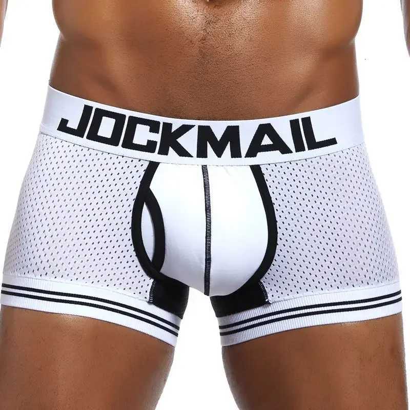JOCKMAIL Brand Underwear Boxer Men Breathable Mesh Mens Boxers Male Underpants Sexy Panties Cotton Mens Bodysuit Trunks PantT251031