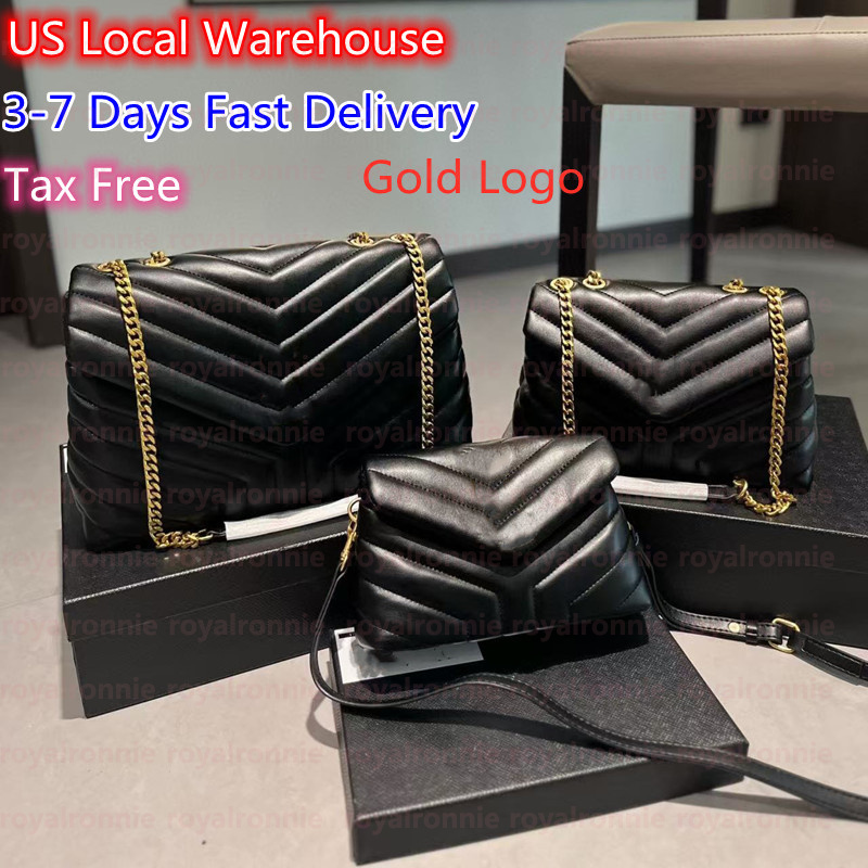 luxury designer bag 3 sizes loulou shoulder bag puffer bag crossbody black leather gold chain bag women designer bags leather purses handbags cross body dhgate bag