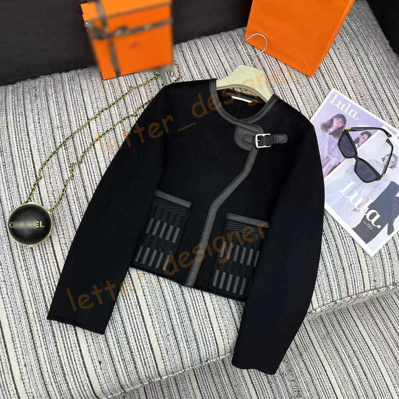 Designer Women's Wool & Blends 2025 Women's Autumn Winter Reversible Wool Cashmere Coat Commuter Patchwork Sheepskin Embroidered Top wool jacket for women